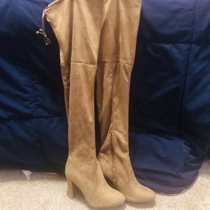 Brand new over the knee heeled boots